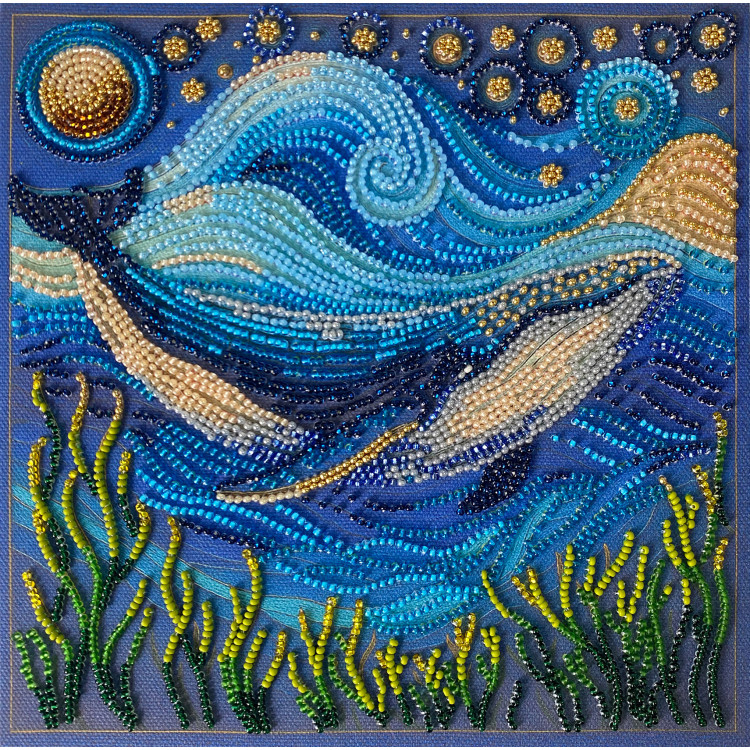 Mittelgroßes Perlenstick-Set "Die Pracht der Tiefen" 20x20 cm AAMB-131