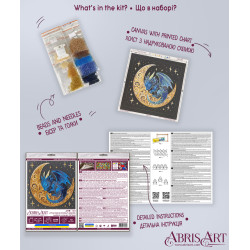 Mittelgroßes Perlenstick-Set "Little One of Moonlit Legends" 20x20 cm AAMB-130