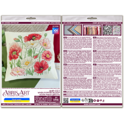 Kreuzstich-Set "Wenn Mohnblumen blühen" 30x30 cm AAHP-022