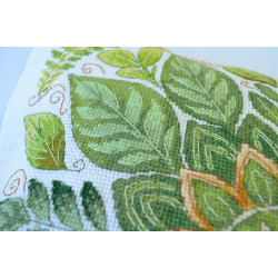 Kryželiu siuvinėjimo rinkinys "Šokis su lapais" 30x30 cm AAHP-020