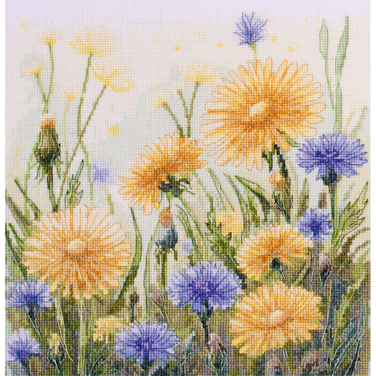 Kryželiu siuvinėjimo rinkinys "Šnabždančios žolės" 26x26 cm AAH-300