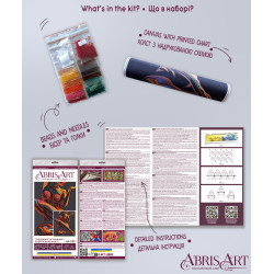 Pagrindinis karoliukų siuvinėjimo rinkinys "Moteriškumo esmė" 25x29 cm AAB-959