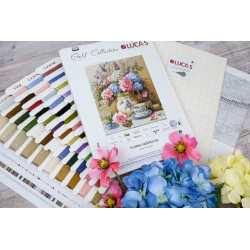 Siuvinėjimo kryželiu rinkinys. "Gėlių nostalgija" 32 x 36 cm SB725