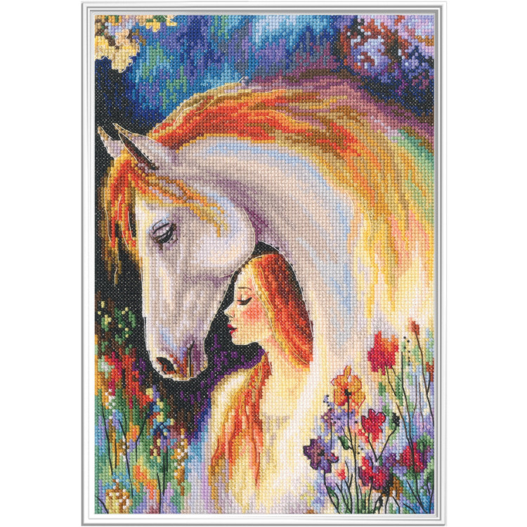 Наборы для вышивания крестом "Сказка Золотой Гривы" 18*27 RTOM1079