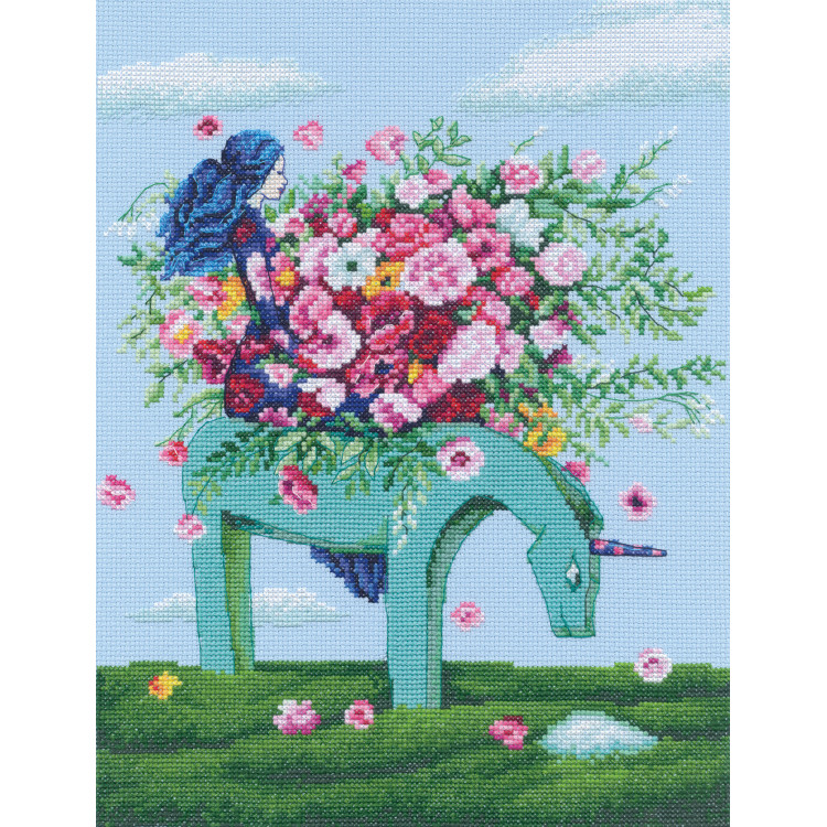 Наборы для вышивки крестиком "Волшебное облако единорога" 23,5x30,5 RTOM1097