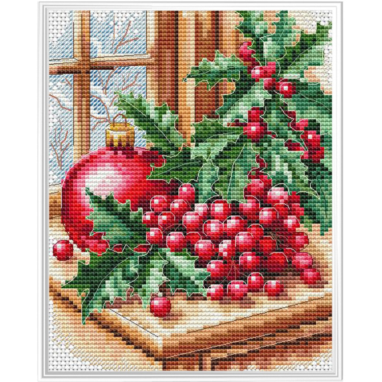 Zählmuster-Kreuzstich-Set "Frohe Weihnachten!" 13x16 CDABC8146