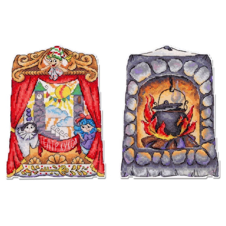 Kreuzstich-Set "Theater" 17x13 cm SR-1190