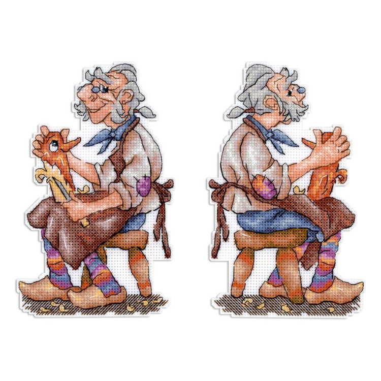 Kreuzstich-Set "Papa Carlo" 17x10 cm SR-1177