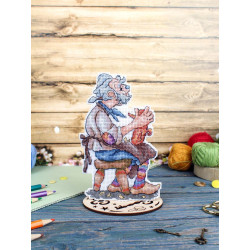 Kreuzstich-Set "Papa Carlo" 17x10 cm SR-1177