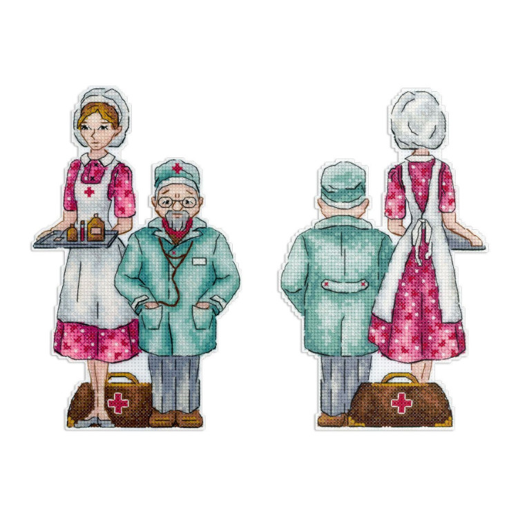 Kreuzstich-Set "Ärzte" 19x12 cm SR-1110