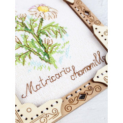 Kreuzstich auf Holzbasis "Miniatur. Kamille" 13x11 cm SO-142