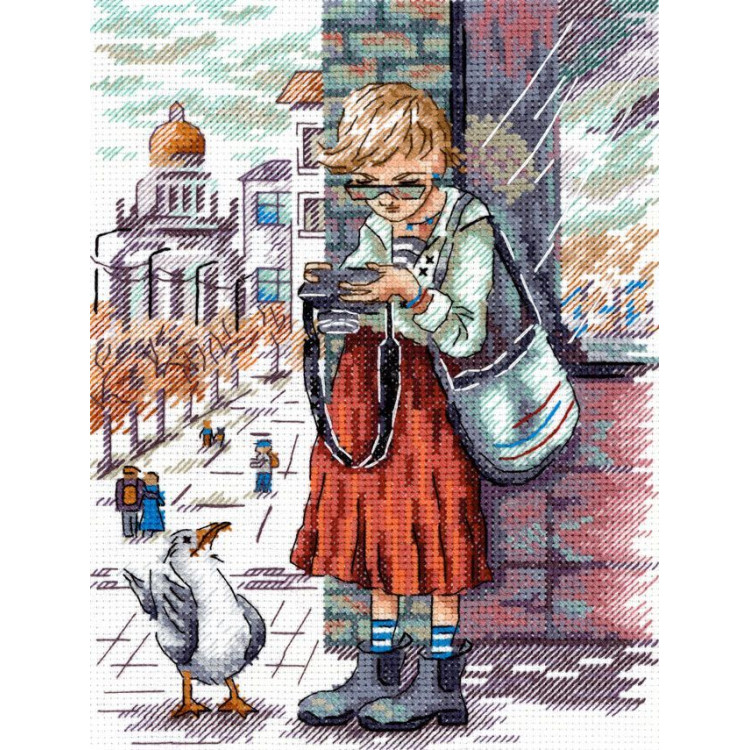 Kreuzstich-Set "Ein guter Schuss" 19x14 cm SNV-959