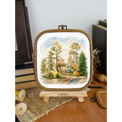 Kreuzstich-Set "Im Kiefernwald" 15x16 cm SNV-954