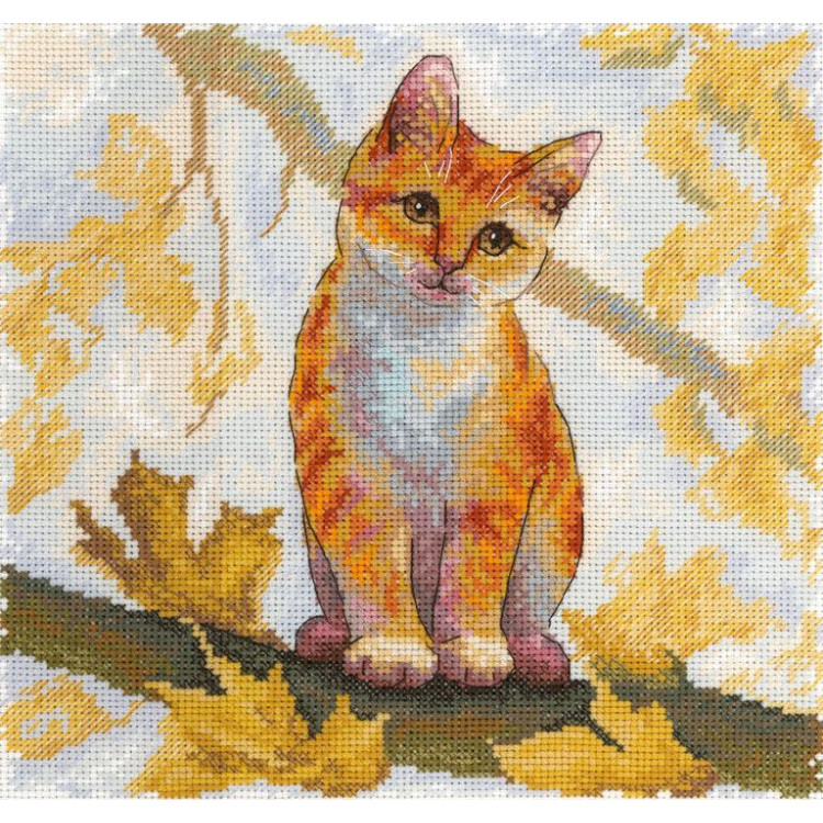 Kreuzstich-Set "Flauschige rote Katze" 19x19 cm SNV-908