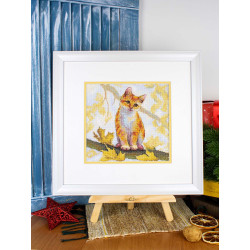 Kreuzstich-Set "Flauschige rote Katze" 19x19 cm SNV-908