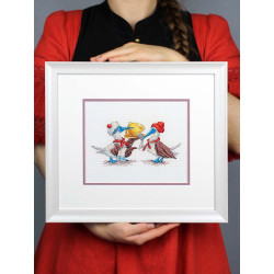 Kreuzstich-Set "Fisch-Mittagessen" 9x17 cm SNV-898