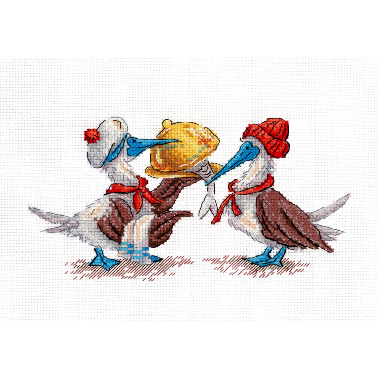 Kreuzstich-Set "Fisch-Mittagessen" 9x17 cm SNV-898