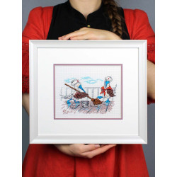 Kreuzstich-Set "Aufräumen" 12x17 cm SNV-897