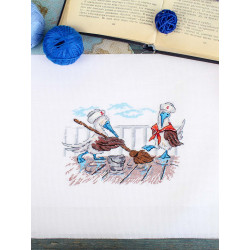 Kreuzstich-Set "Aufräumen" 12x17 cm SNV-897