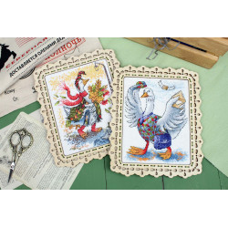 Kreuzstich-Set "Gute Nachrichten" 18x13 cm SM-796