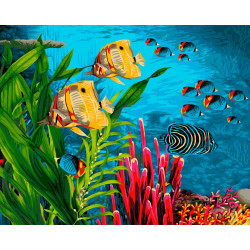 Набор картин по номерам Wizardi Коралловые рифы 40х50 см H104