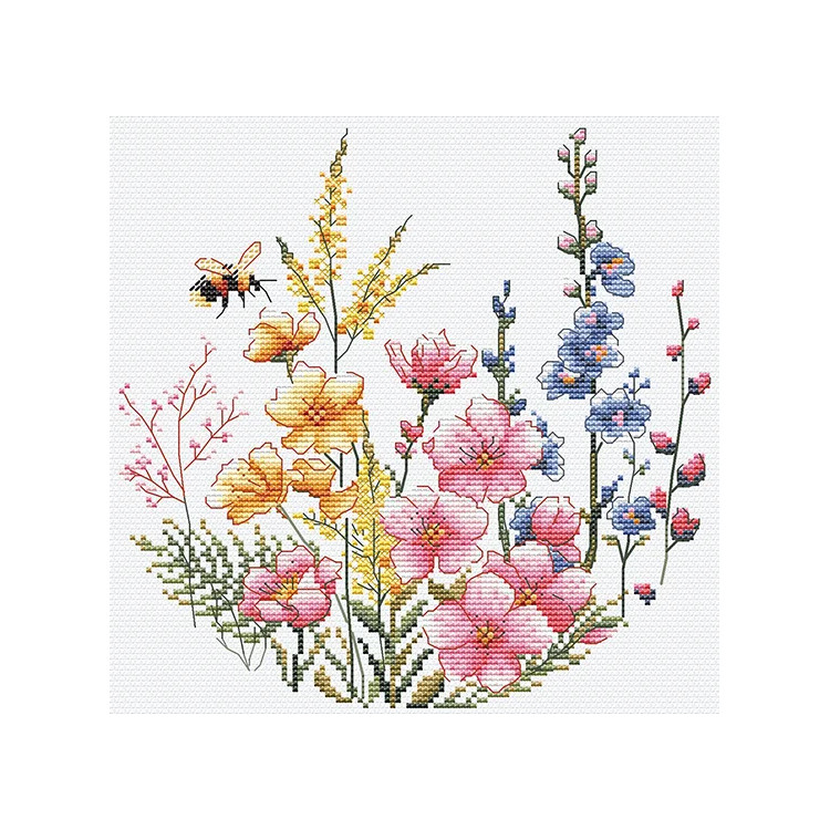 Набор для вышивания крестом "Розовые мечты" 17 х 17 cm SANR-60