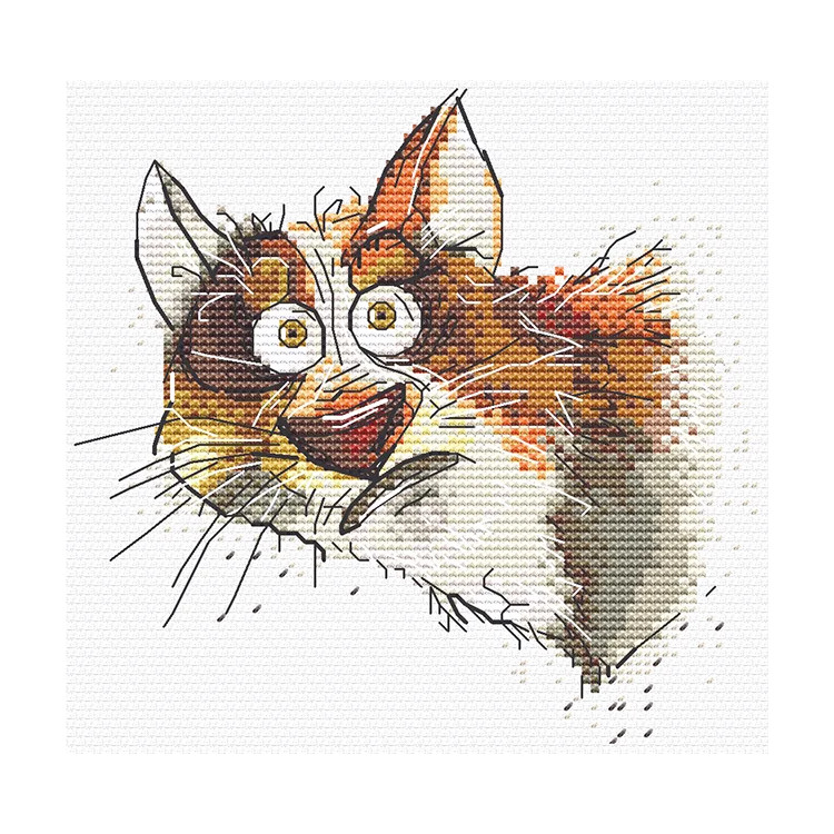 Набор для вышивания крестиком "Эмоции. Удивление" 12 х 11,5 см SANE-08