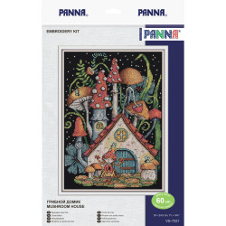 Ristinuke komplekt PANNA "Grybų namelis" 19 x 24,5 cm PVS-7321