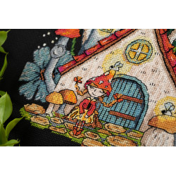 Ristinuke komplekt PANNA "Grybų namelis" 19 x 24,5 cm PVS-7321