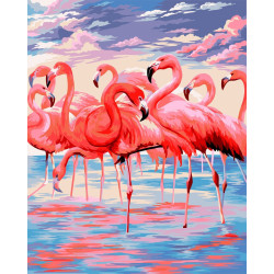 Набор картин по номерам Wizardi Розовое озеро 40x50 см H112