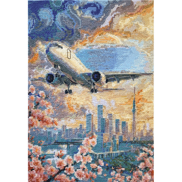 Kreuzstichpackungen "Über dem Himmel" 17x23 cm AAH-308