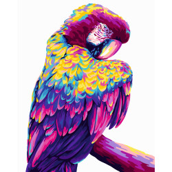 Malen-nach-Zahlen-Set. H140 Papagei Pop Art 40*50