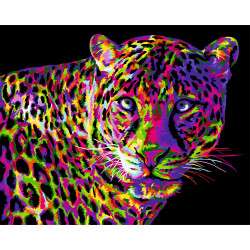 Painting by numbers kit. H141 Colored Leopard 40*50