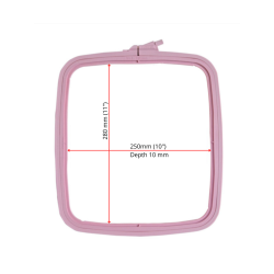 Пластиковые пяльцы Nurge квадратные (прямоугольные) 25x28 см (розовые) 170-14PI