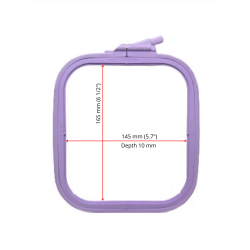Nurge Square (Rectangular) Plastic Hoops 14.5*16.5 cm (lilac) 170-12LI