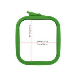 Nurge Square (Rectangular) Plastic Hoops 14.5*16.5 cm (green) 170-12GREEN