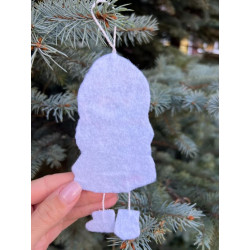 Набор для вышивания крестиком "Девочка-снеговик" 7х14,5 cm SANS-81