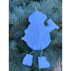 Набор для вышивания крестиком "Снеговик с птичкой" 10,5 х 14 см SANS-80