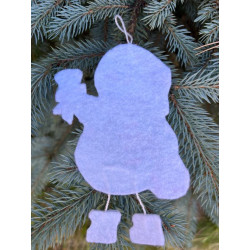 Набор для вышивания крестиком "Снеговик с колокольчиком" 10,5 х 14 см SANS-79