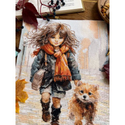 Набор для вышивки крестом "По лужам" 23 х 29 см SANP-74