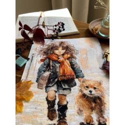 Набор для вышивки крестом "По лужам" 23 х 29 см SANP-74