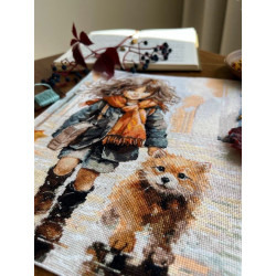 Набор для вышивки крестом "По лужам" 23 х 29 см SANP-74