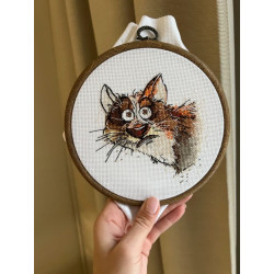 Набор для вышивания крестиком "Эмоции. Удивление" 12 х 11,5 см SANE-08