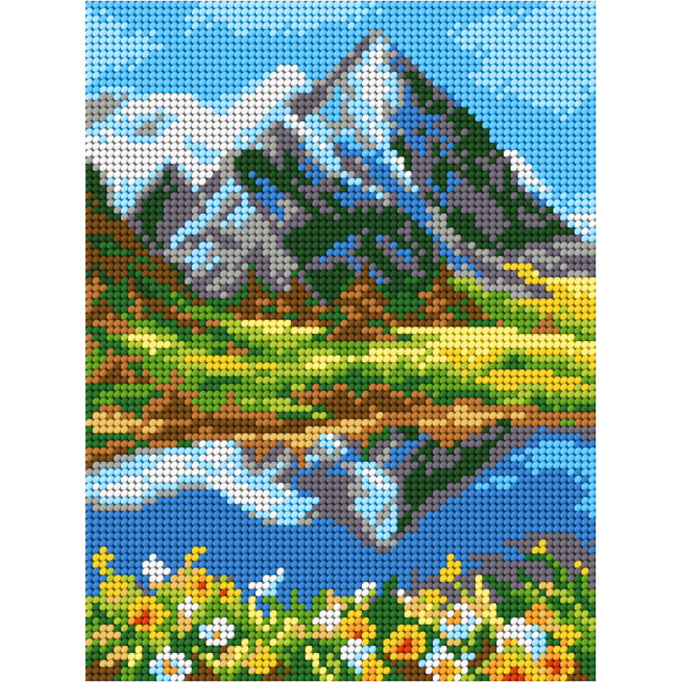 Kreuzstich-Set "Gebirgslandschaft" 16,5x22 cm SAM2624
