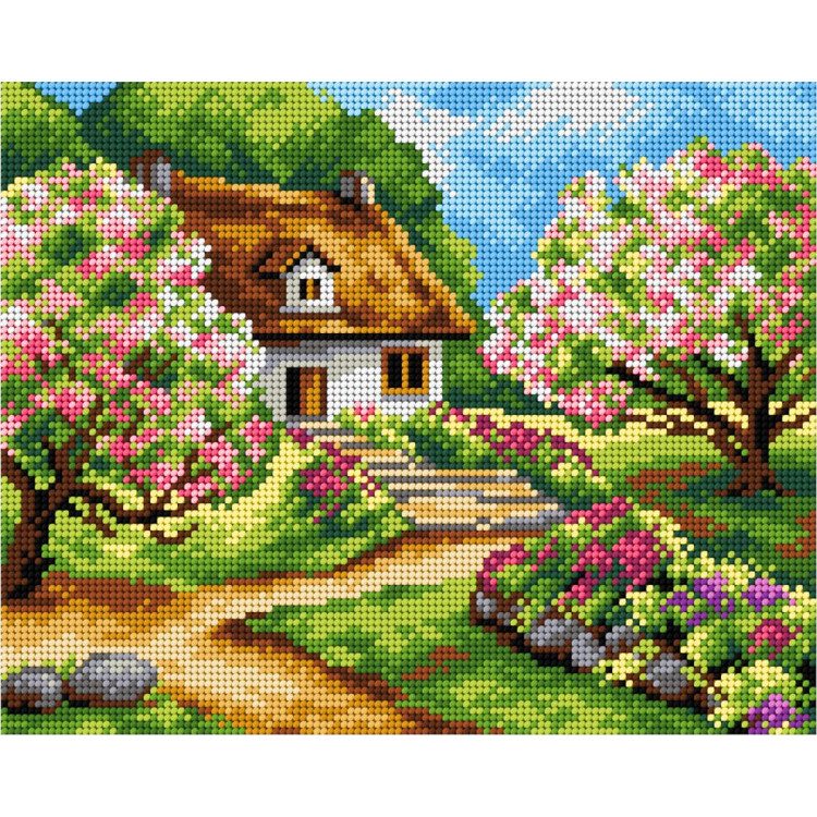 Kreuzstich-Set "Landschaft" 22x27,5 cm SAM2497