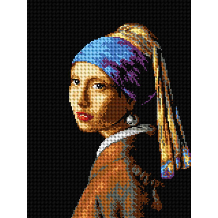 Kreuzstich-Set "Nach Jan Vermeer - Das Mädchen mit dem Perlenohrgehänge" 27,5x36,5 cm SAM2150