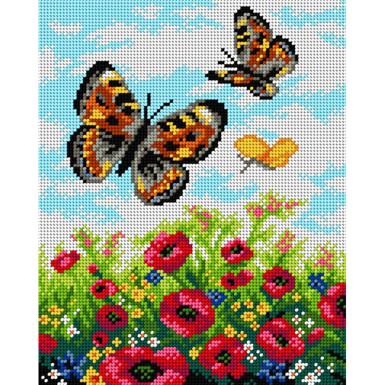 Kreuzstich-Set "Schmetterlinge" 22x27,5 cm SAM2142