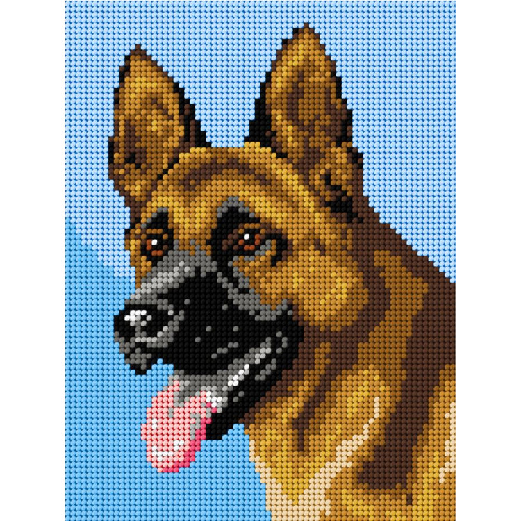 Kreuzstich-Set "Deutscher Schäferhund" 16,5x22 cm SAM1309