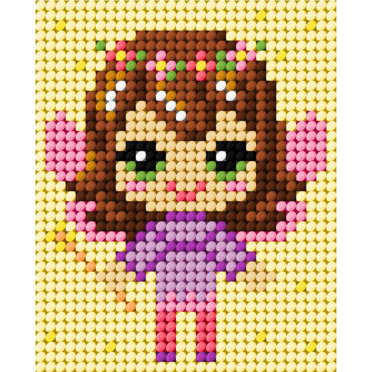 Halbstich-Stickset "Fairy" 17x20,5 cm SA9797