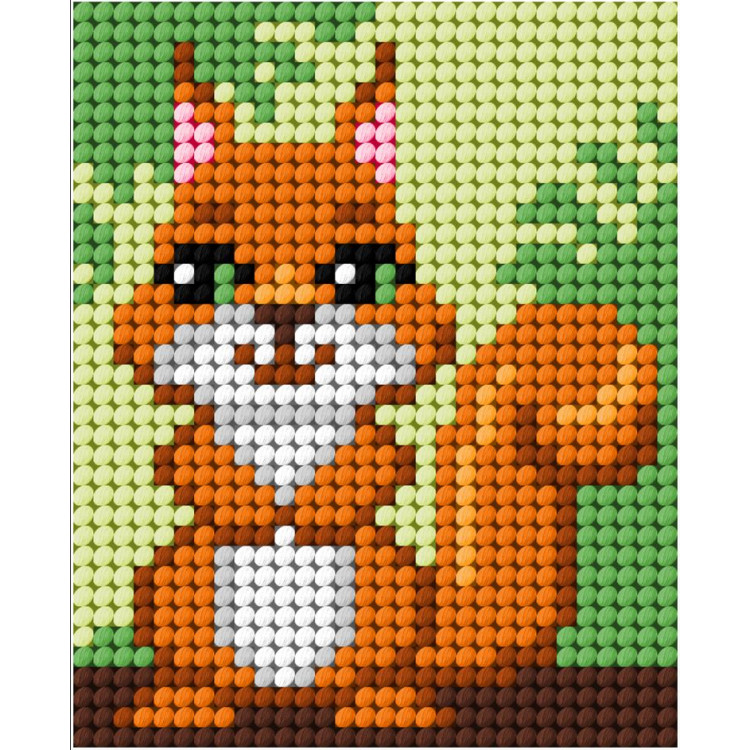 Halbstich-Stickset "Eichhörnchen" 17x20,5 cm SA9796